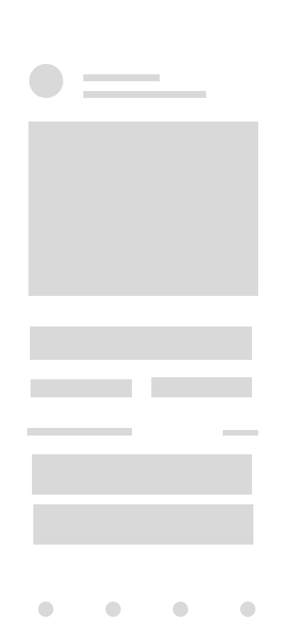 Wireframe pantalla principal