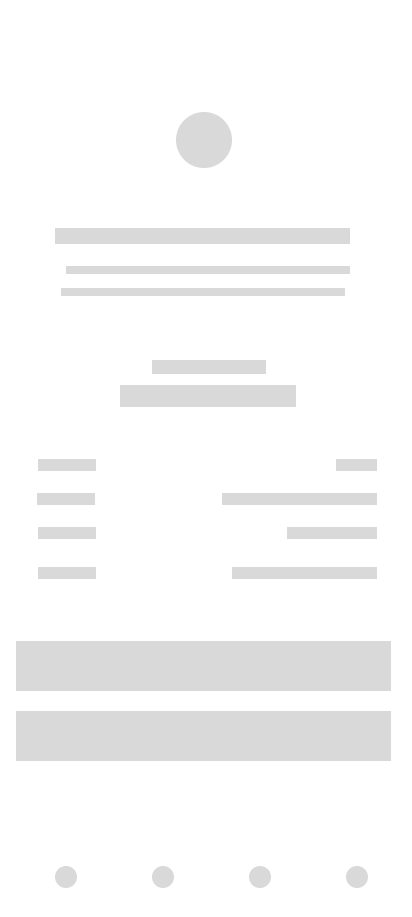 Wireframe pantalla principal